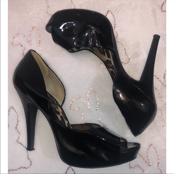 Jessica Simpson Shoes - Black Patent Leather Jessica Simpson Acadia Heels